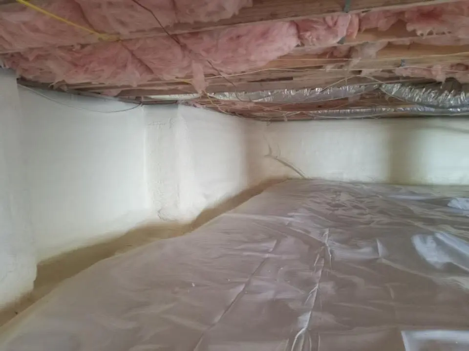 Crawl space encapsulation with closed-cell spray foam for Roof Maintenance in Versailles